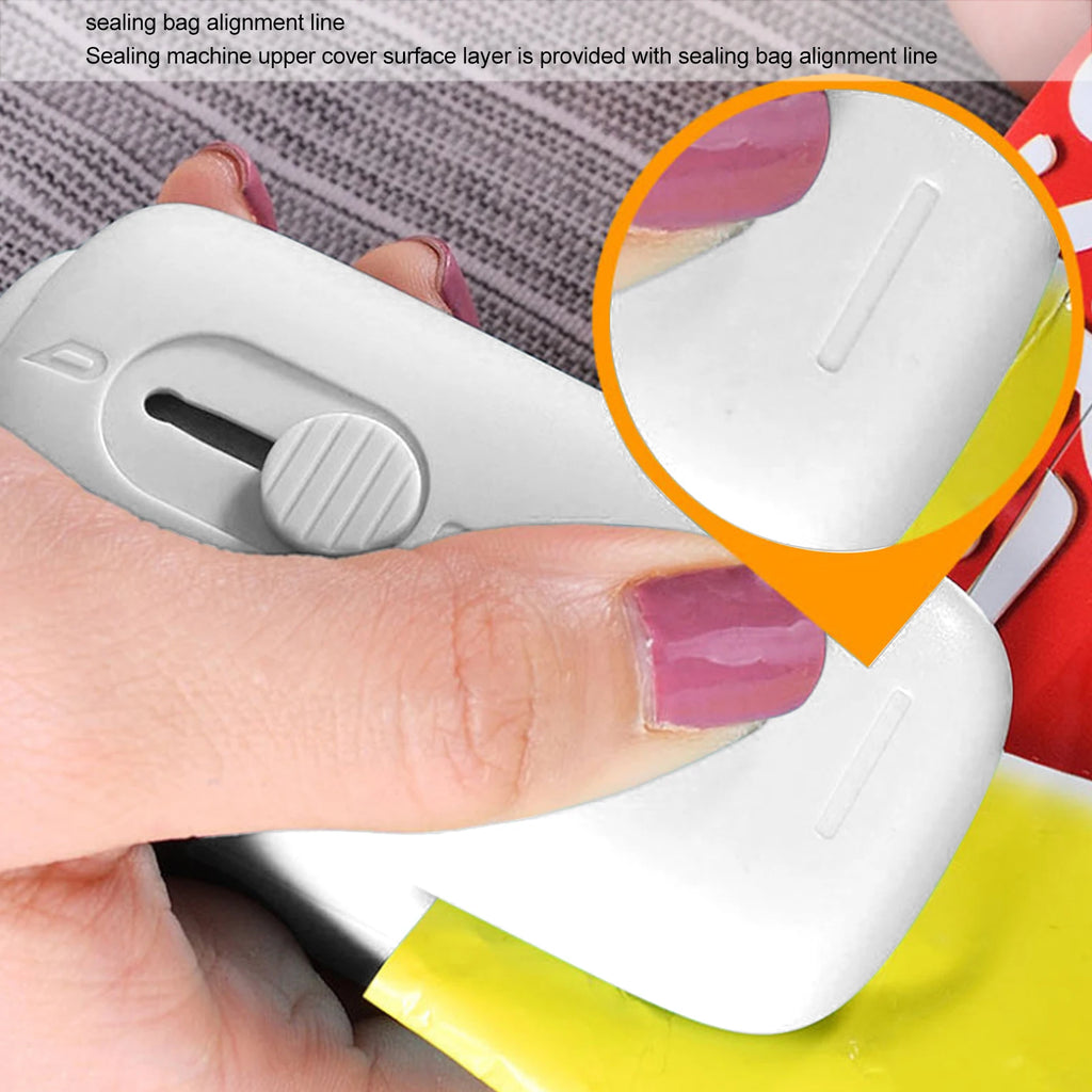 Bag Sealer 2 in 1 ABS Handheld Portable Food Snack Bag Sealing Machine with Springback Knife Handheld Sealing Machine HIP