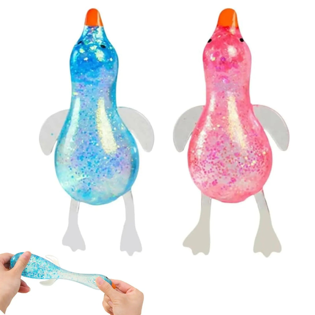 Glitter Squishy Duck Toy – Stretchy Fidget for Kids & Adults Squishy Fidget Toy HIP