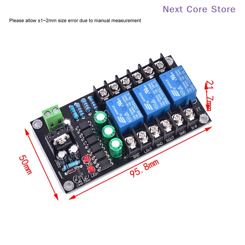 300W 2.1 Channel Speaker Protection Board – Relay Module Speaker Protection Board HIP