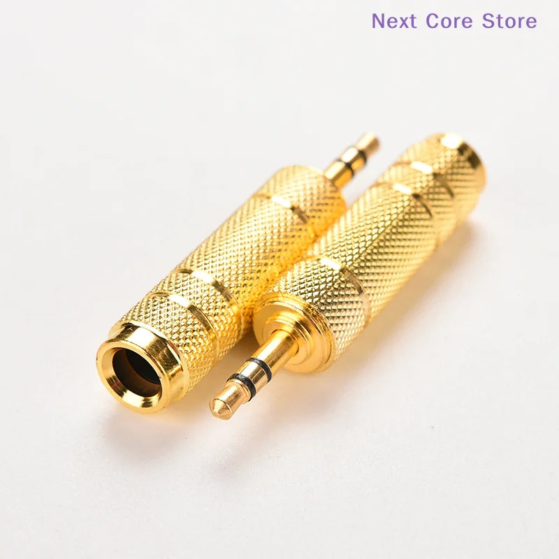3.5mm to 6.35mm Stereo Audio Jack Adapter – Gold-Plated Audio Jack Adapter HIP