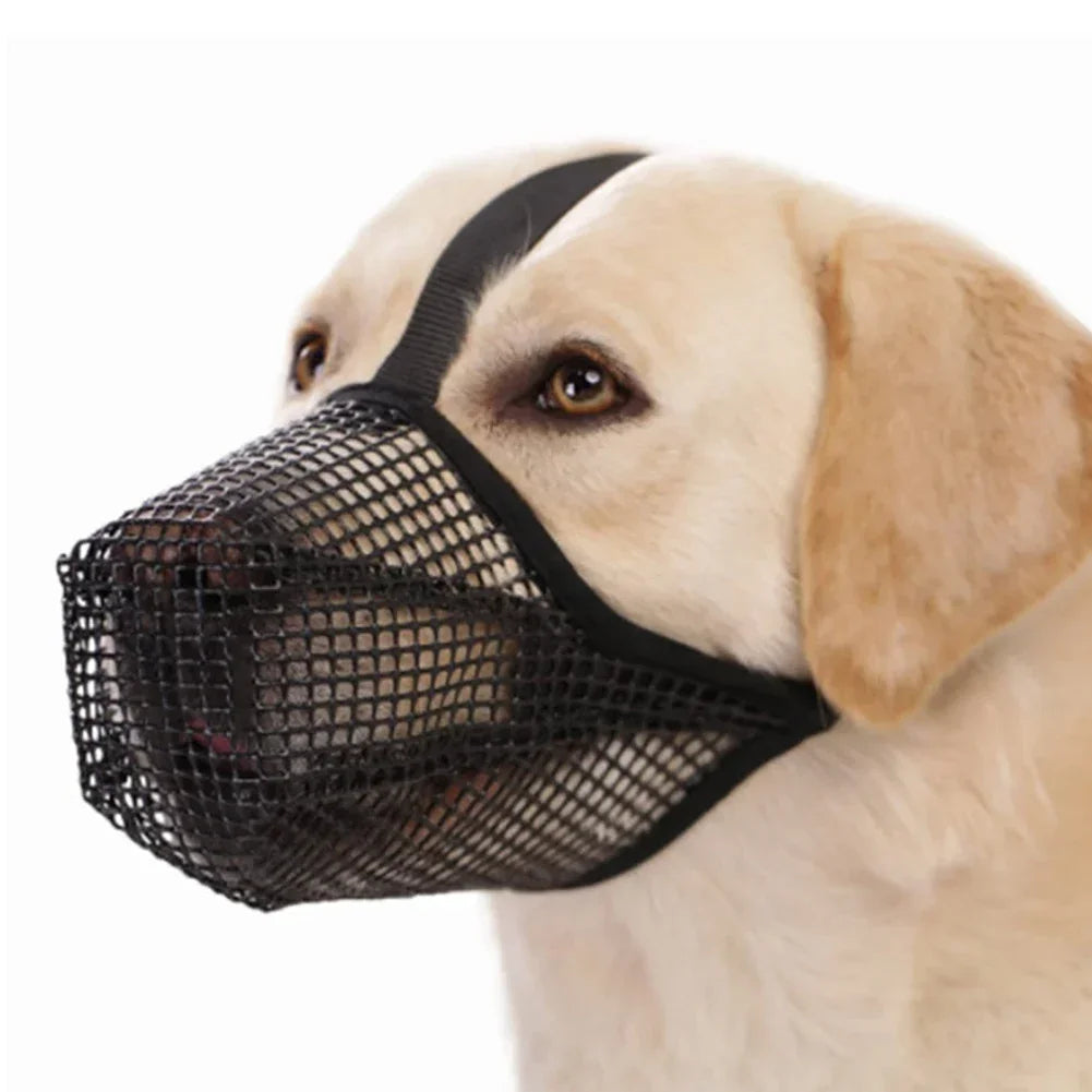 Soft Mesh Covered Dog Muzzle Poisoned Bait Protection With Adjustable Straps Prevent Biting Chewing And Licking HIP black XL
