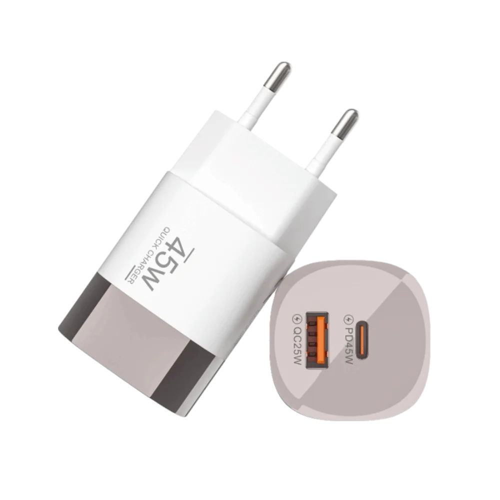 45W USB-C Fast Charger – EU/US/UK Plug for iPhone & Android USB-C Wall Charger HIP