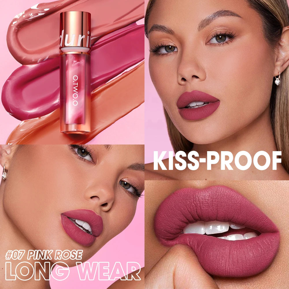 O.TWO.O 8pcs Liquid Lipstick Makeup Set Velvet Matte Lip Tint Waterproof Long Lasting Smudge Proof Lip Gloss Cosmetic Kit HIP