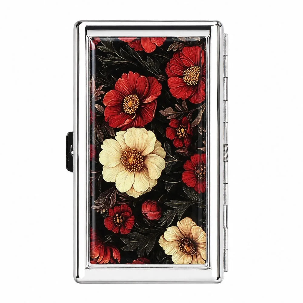Vintage Metal Card Case – Snap-Close Credit & Business Card Holder Metal Card Case HIP Style 2