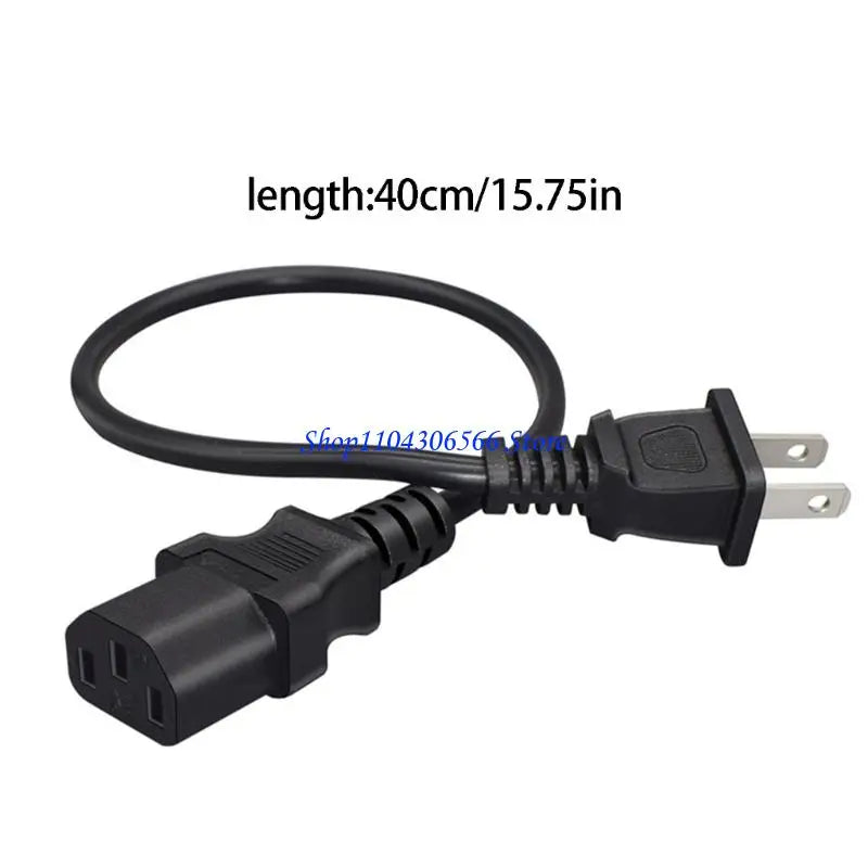 NEMA 1-15P to IEC320 C13 Power Cord – 40cm Short Cable Power Cord HIP