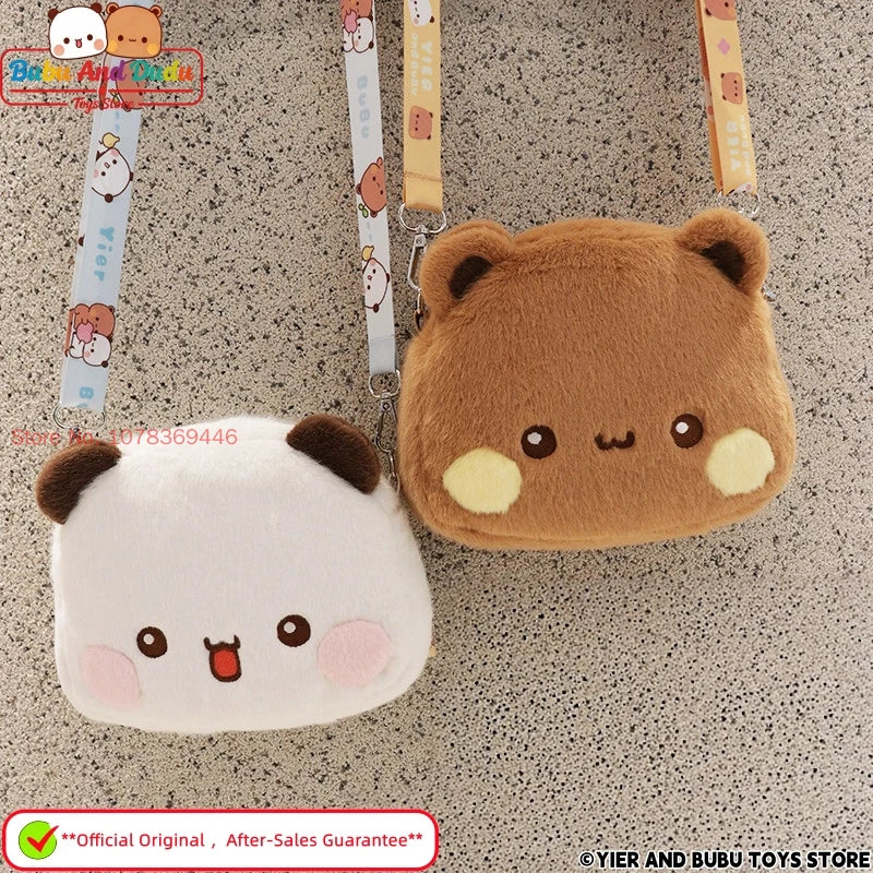 Panda Bubu & Dudu Plush Shoulder Bag | Cute Cartoon Messenger Plush Shoulder Bag HIP