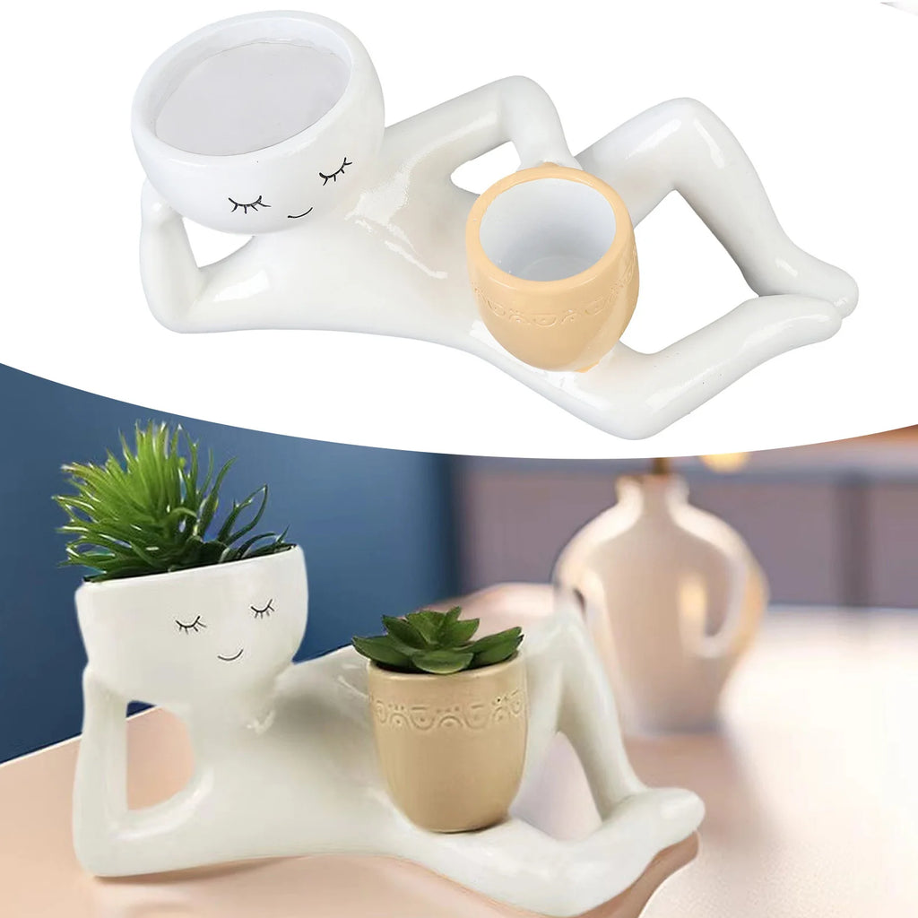 Succulent Pot Creative Breathable Synthetic Resin Flower Pot for Desktop Ornament Decoration HIP
