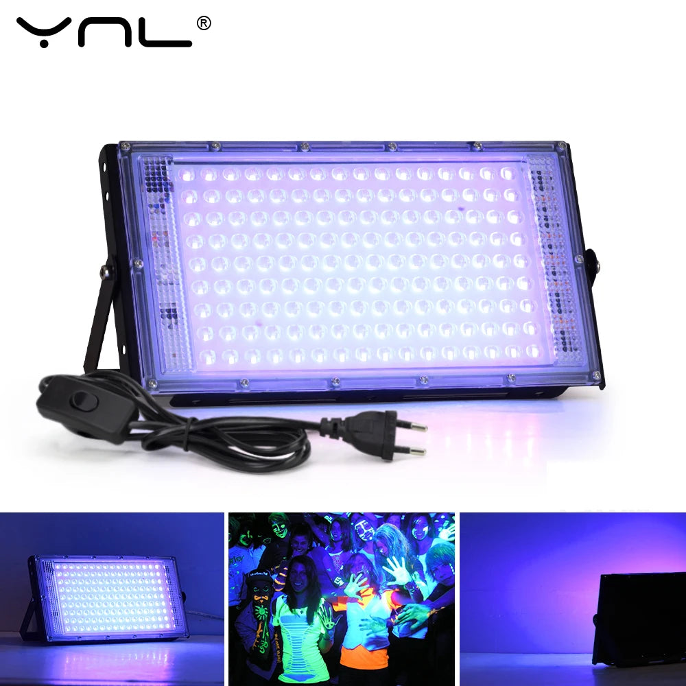 UV LED Floodlight 50W–150W 395nm Stage & Party Black Light UV LED Floodlight HIP