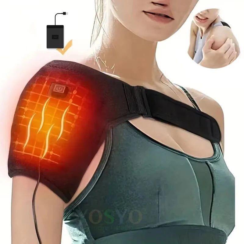 Heated Vibrating Knee Massage Pad – LED Display & Rechargeable Knee Massage Pad HIP black 1