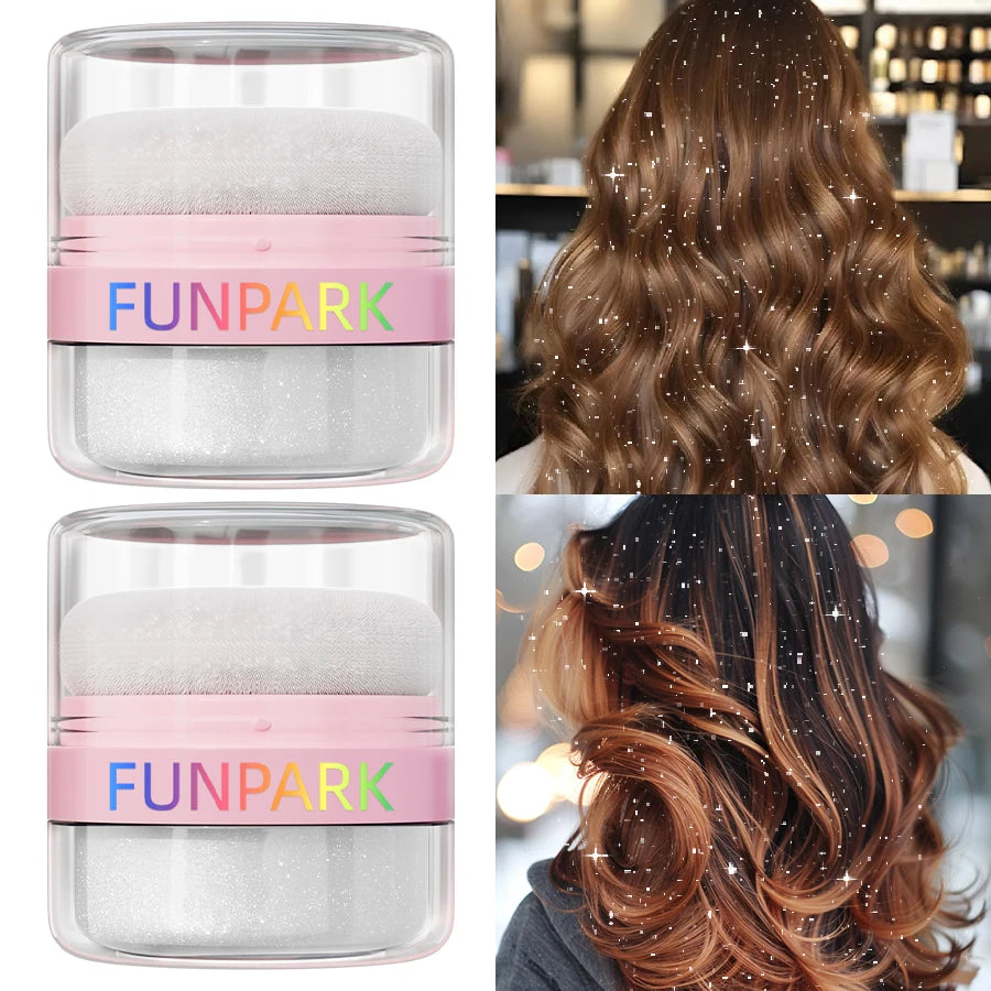 1PC Highlighter Powder Brightens the Face,with Puff of Highlight and Shadow on the Face or Body White Silver Korean Makeup Gits HIP