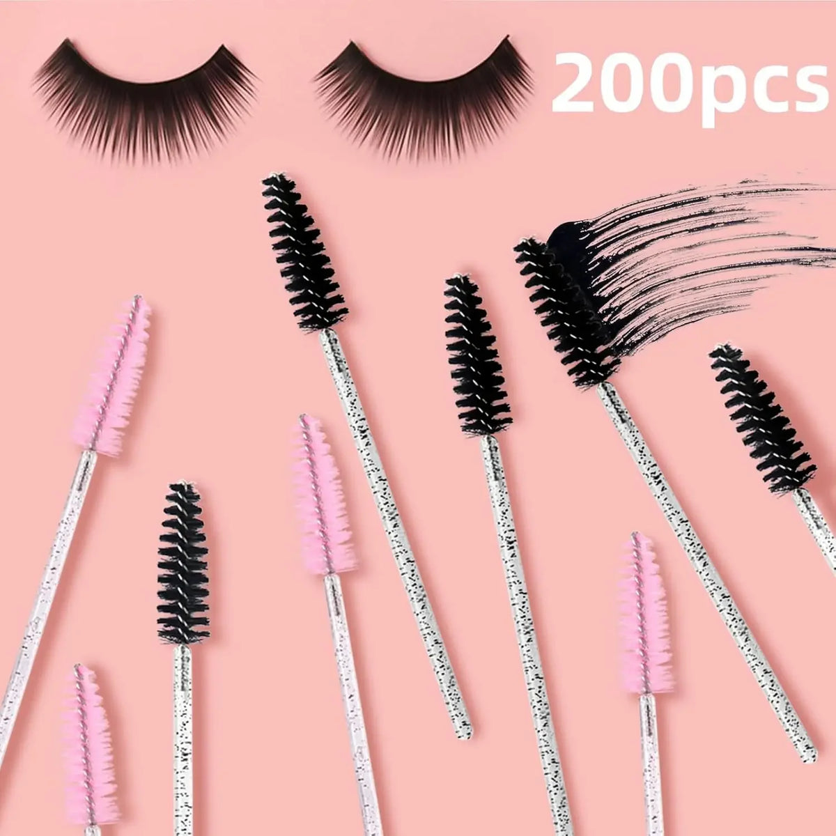 100-Pack Disposable Mascara Wands – Crystal Lash Spoolies Disposable Mascara Wands HIP