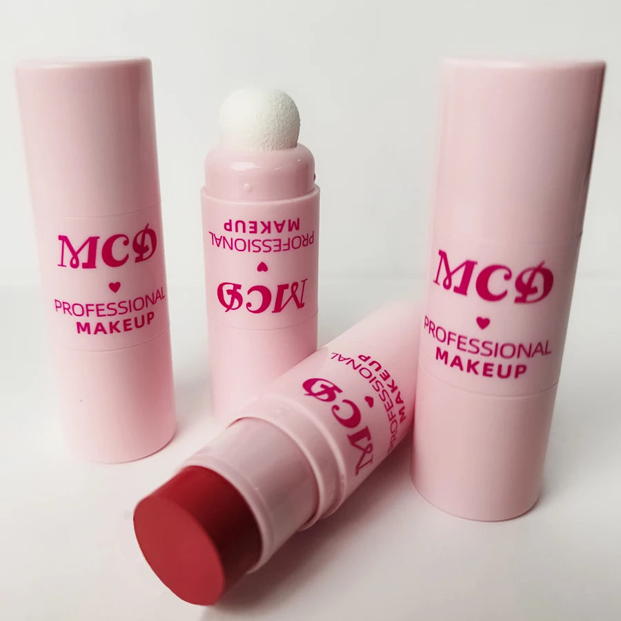 6Colors Makeup Blush Stick Lip Tinted Cooling Water Jelly Tint Jelly Blush Stick Bronzer Cheek and Nose Grooming Matte Blush HIP