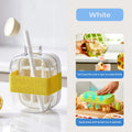 500mL Stackable Ice Cube Maker Bottle with Straw | Food-Grade Ice Cube Maker Bottle HIP White