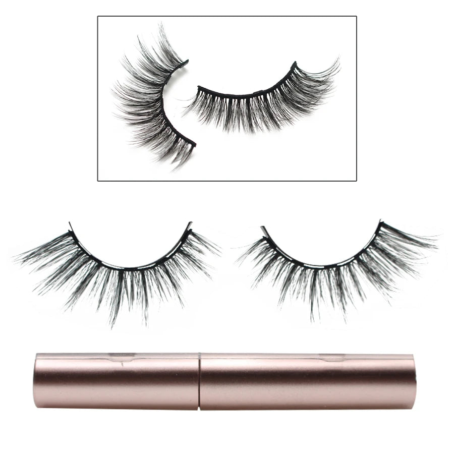 1 Pair Magnetic Eyelashes 3D Mink False Eyelash Magnetic Eyeliner Waterproof Long Lasting Fake Eyelash Tweezer Kit 18 Styles HIP SA130