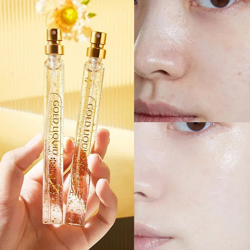 24K Gold Face Serum Active Collagen Silk Thread Facial Essence Anti-Aging Smoothing Firming Moisturizing Hyaluronic Skin Care HIP