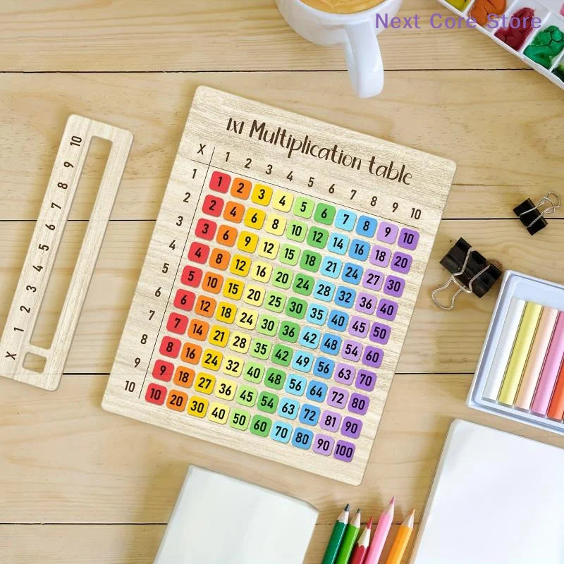 Colorful Wooden Multiplication Table Board – Kids Math Aid Educational Math Board HIP
