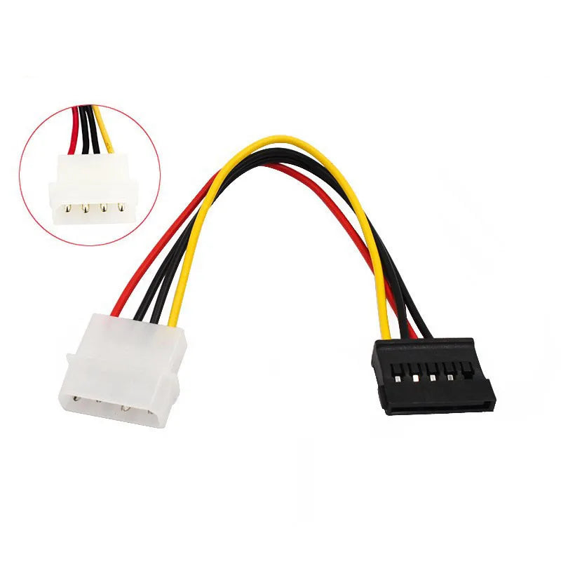 Molex 4-Pin to SATA Power Adapter Cable | HDD Connector Power Adapter Cable HIP As Photo 18cm