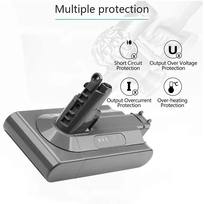 Dyson V10 Replacement Battery 25.2V 6800mAh – SV12 Li-ion Replacement Battery HIP