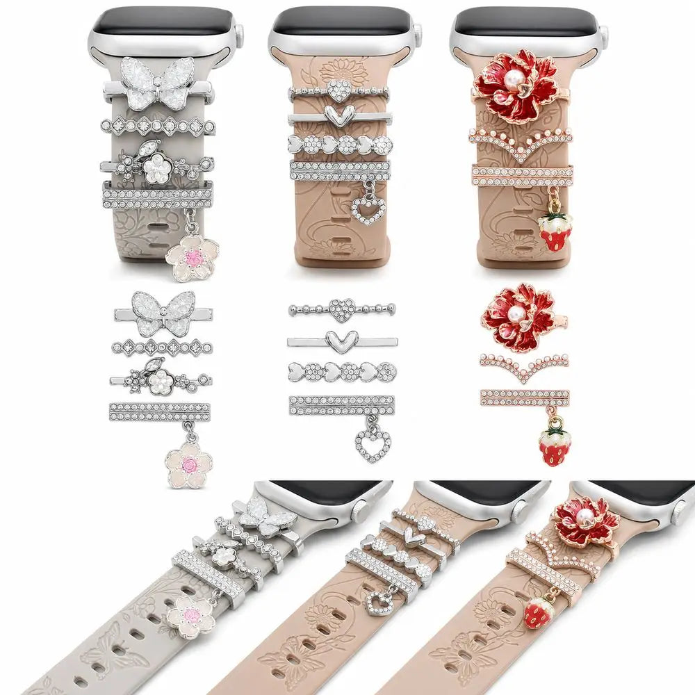 Diamond Metal Watch Strap Decorative Ring for Apple Watch Watch Strap Charm HIP