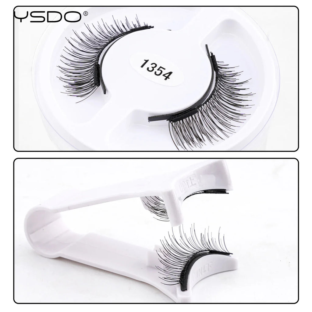 YSDO Upgrade Magnetic False Eyelashes 5 pair Set Eyelash Extension 3D Natural Lashes 3-Step Press On Fake Lash Handmade EyeLash HIP