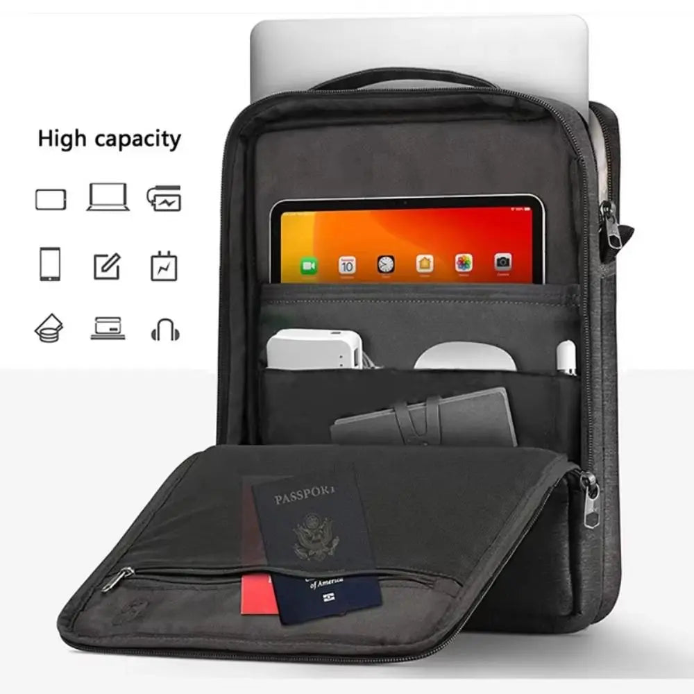 13.3–15.4" Waterproof Laptop Shoulder Bag – Shockproof Sleeve Laptop Shoulder Bag HIP
