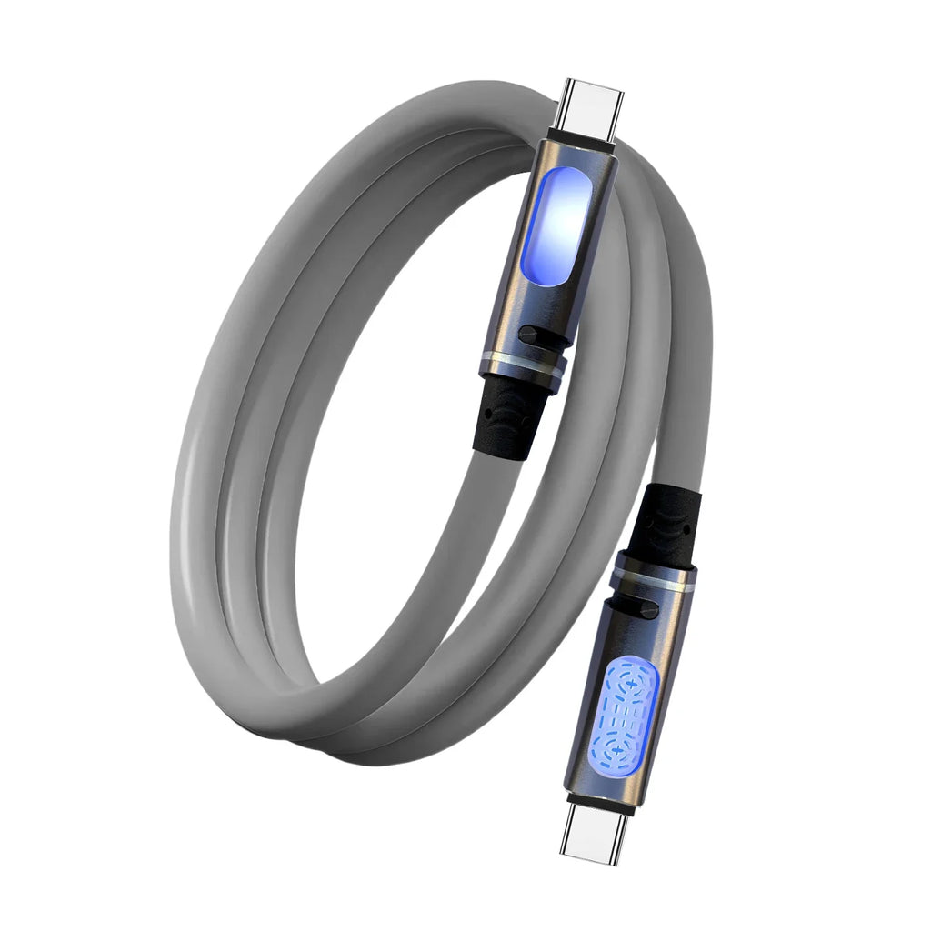 Scented USB-C Fast Charging Cable with LED Night Lamp | BESY USB-C Charging Cable HIP Gray