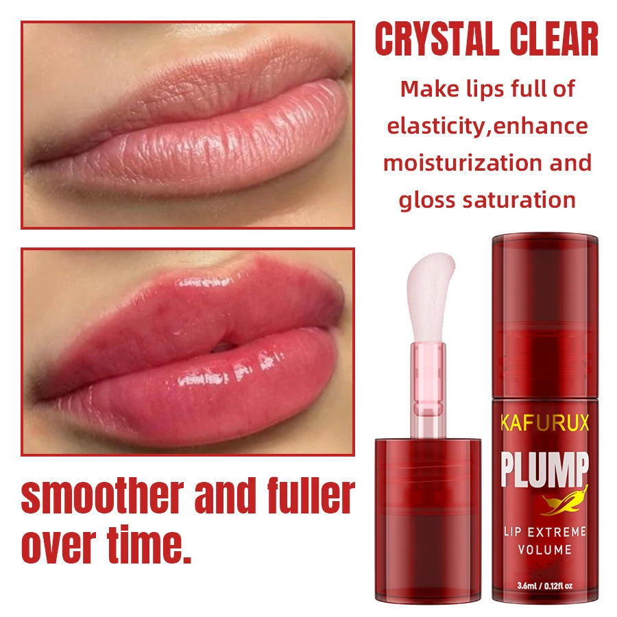 1/2PCS Lip Plump Long Lasting Lip Oil Moisturizing Lip Gloss Serum Instant Volumising Essence Oil Repair Lip Fine Lines Increase HIP