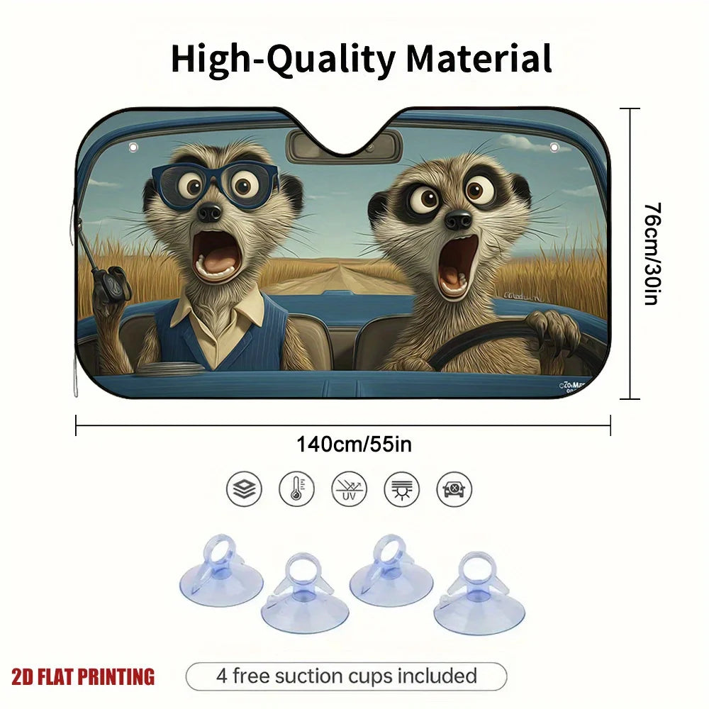Funny Meerkat Car Sun Visor – Glare & Heat Blocking Shield Car Sun Visor HIP