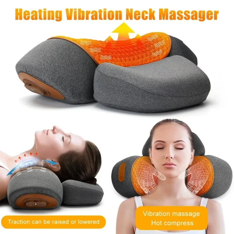 Electric Neck Massager Pillow – Heat & Vibration Support Neck Massager Pillow HIP