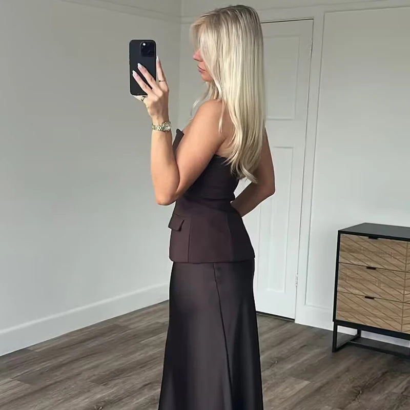 MUJER off Shoulder Tube Top Women Sexy Strapless Crop Top Woman Fashion Backless Short Tops for Women Spring Bustier Vest Top HIP