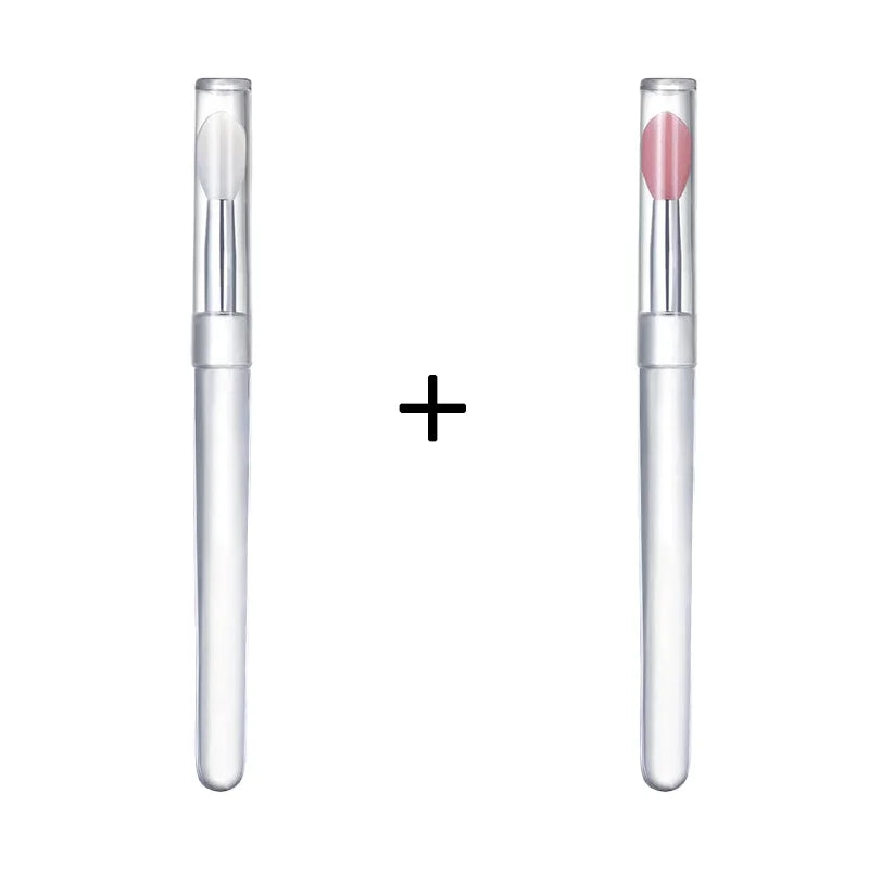 Silicone Lip & Eyeshadow Brush with Dustproof Cover | HIP Silicone Makeup Brush HIP Two-piece set