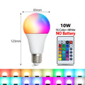 10-Pack E27 RGBW LED Bulbs 10W with IR Remote Control RGBW LED Bulb Set HIP 10W