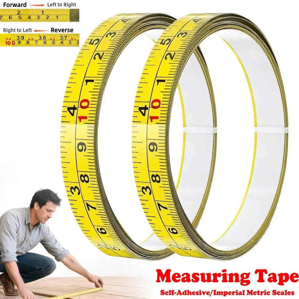 Self-Adhesive Steel Measuring Tape – Metric & Imperial Adhesive Tape Ruler HIP