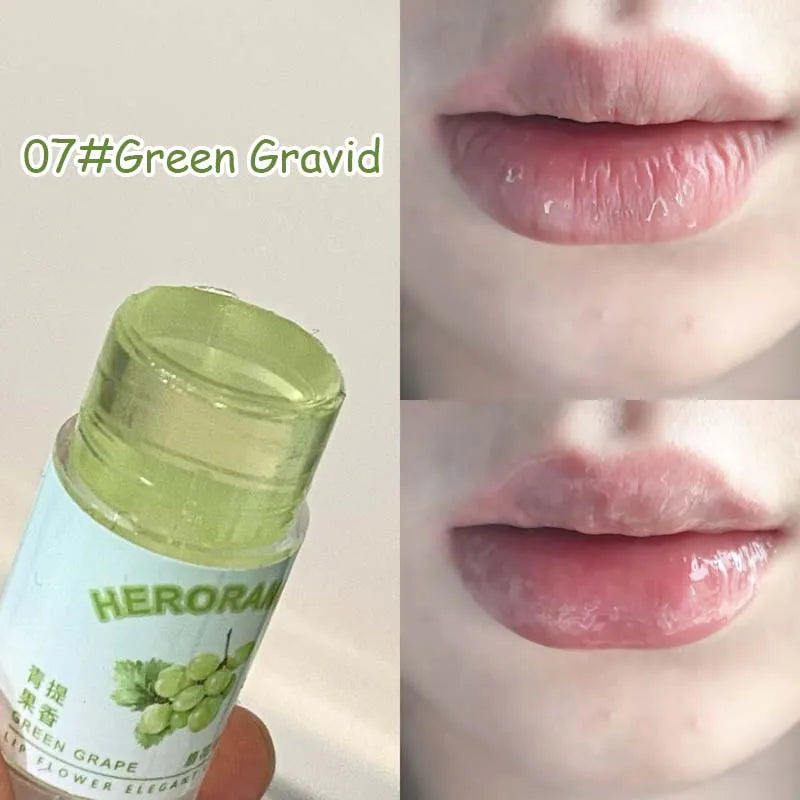 12 Flavors Fruit Flower Moisturizing Hydrating Base Lip Balm Fade Fine Lines Mini Lip Care Daily Care Balm for Women and Men HIP 07