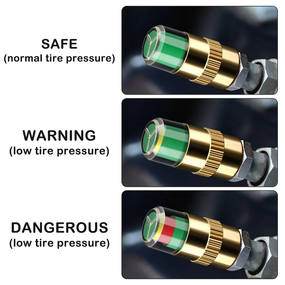 Car Tire Pressure Guage Valve Cap Sensor Indicator Alert Monitoring Tool Motorcycle Tyre Monitor Valve Diagnostic Tool Kit HIP