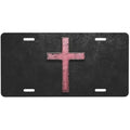 Pink Cross Aluminum License Plate – Christian Faith Car Gift Decorative License Plate HIP 1