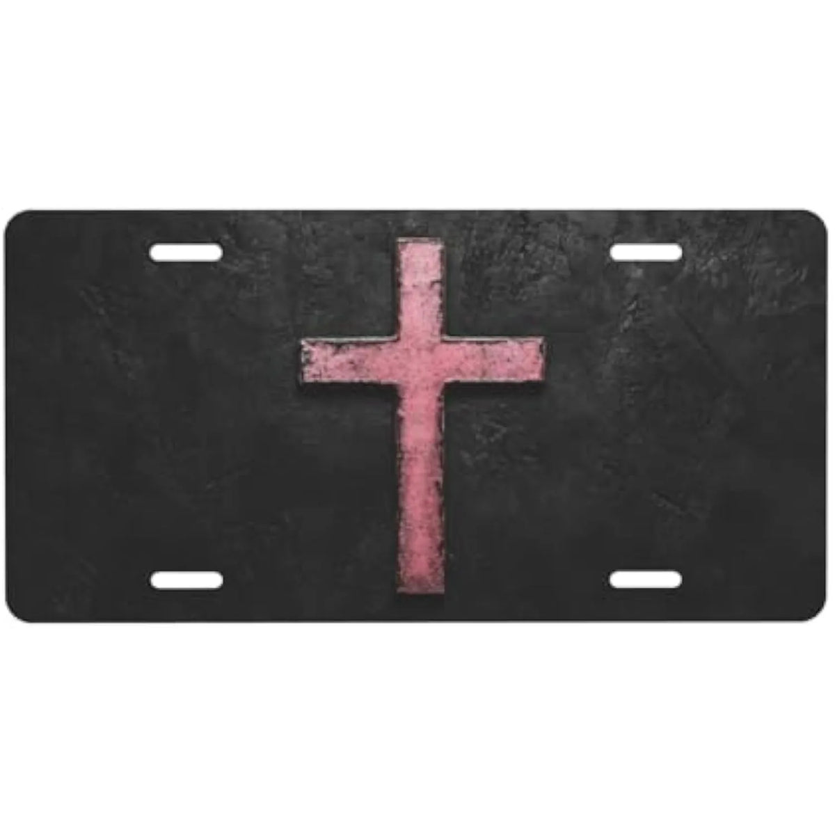 Pink Cross Aluminum License Plate – Christian Faith Car Gift Decorative License Plate HIP 1