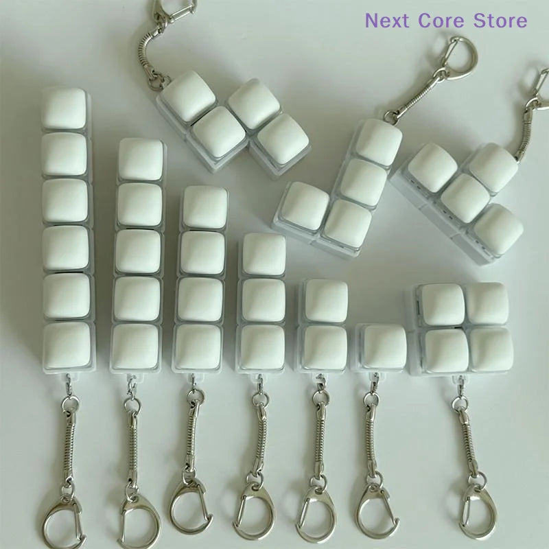 Bread Fidget Keychain & Keyboard Keycap Squeeze Toy Fidget Keychain Toy HIP