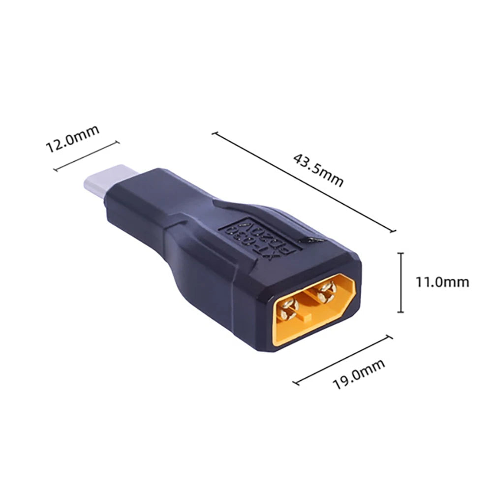USB-C to XT60 Adapter – Solar, Energy Storage & RC Models Power Adapter HIP