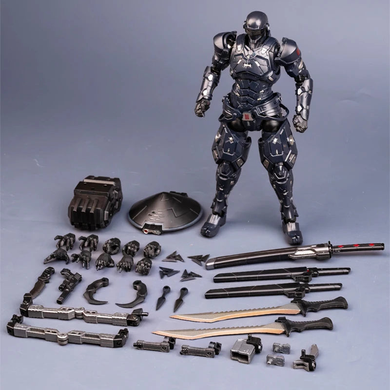 Black Warrior 2.0 Snake Eye SC001 Action Figure with Sword Collectible Action Figure HIP 2.0 Repair Version