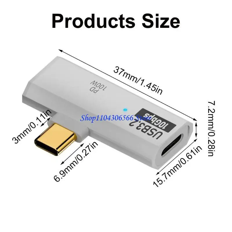 2-in-1 USB-C OTG Adapter – 100W Fast Charging & 10Gbps USB-C OTG Adapter HIP