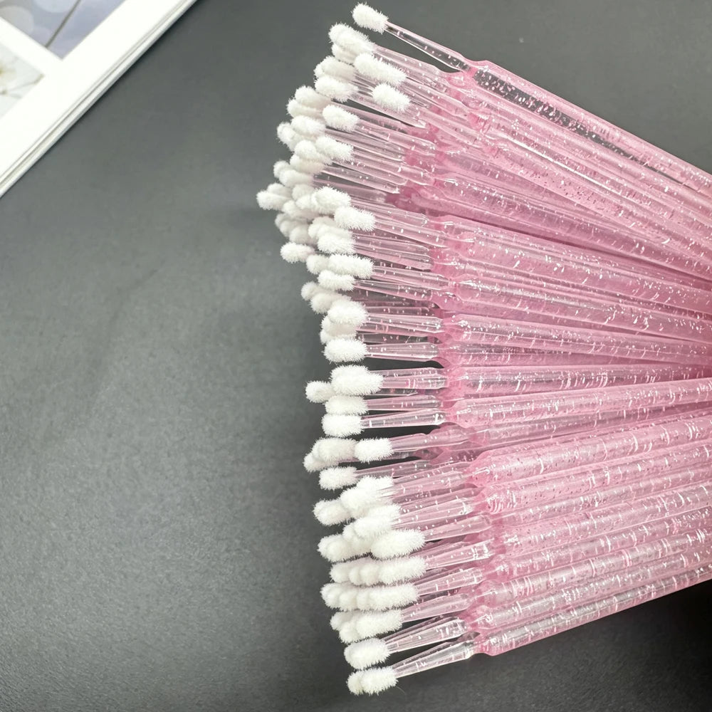 100pcs Disposable Micro Eyelash Brushes & Extension Applicators Lash Applicator Brush HIP