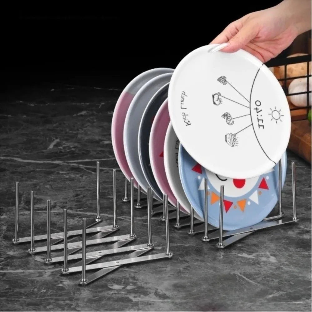 Stainless Steel Foldable Dish Rack Organizer with Drainage Dish Rack Organizer HIP