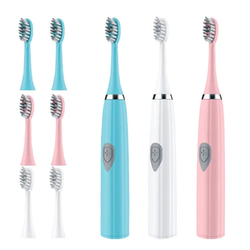 Electric Toothbrush for Adults – IPX6 Waterproof, 3 Brush Heads Electric Toothbrush HIP
