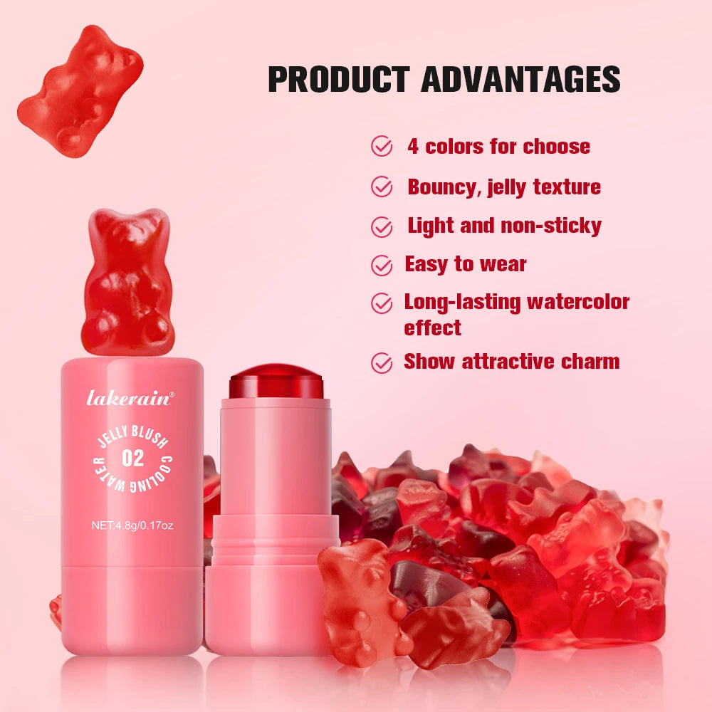 Milk Jelly Tint Stick Water Jelly Lip Gloss Sheer Cheek Stain Cooling Feel Natural Tint Multi Use Makeup HIP