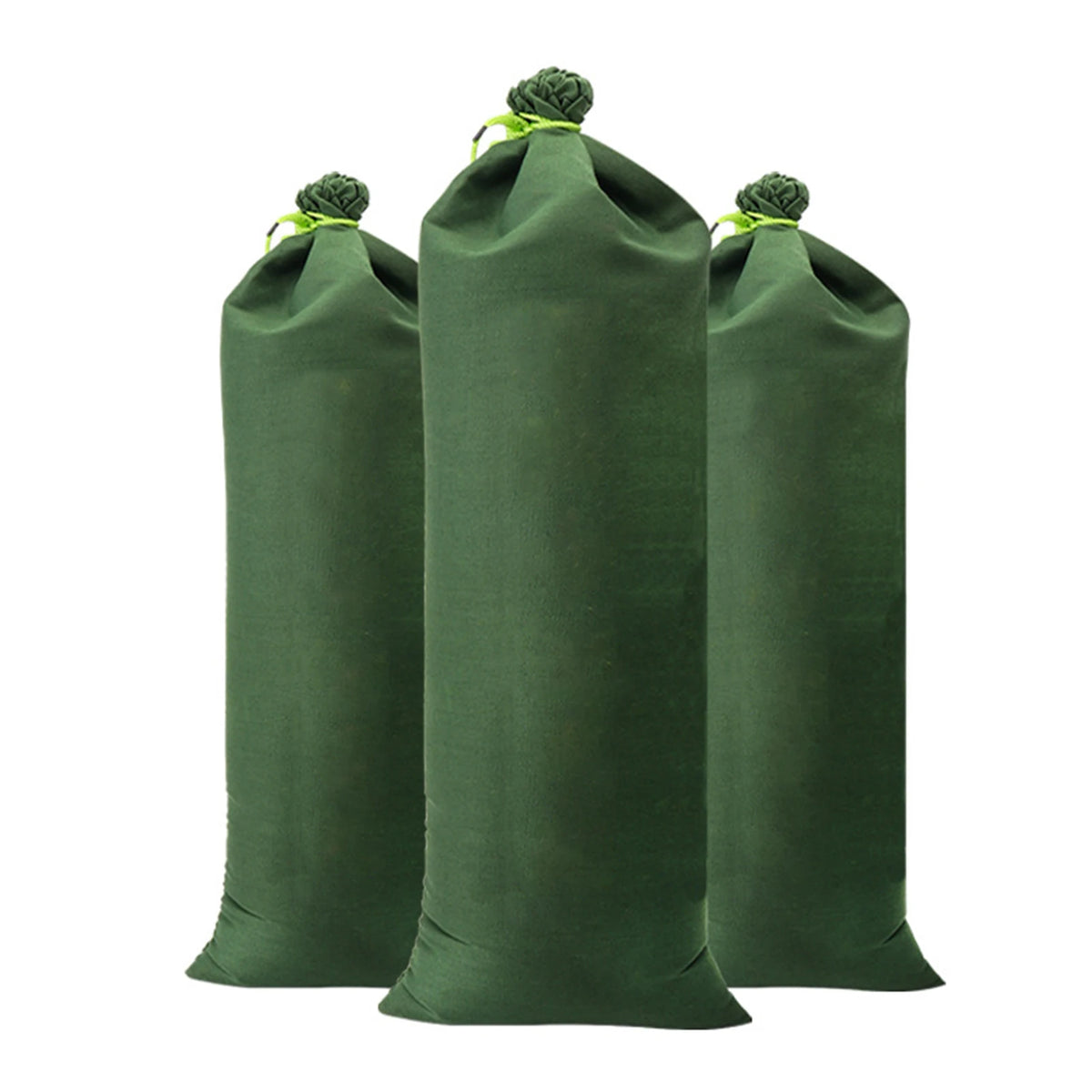 Flood Prevention Sandbag Green Reusable Flood Water Barrier Sand Bag with Drawstring for House Doors HIP