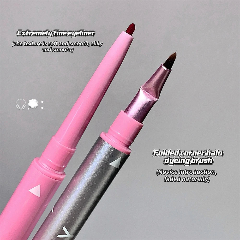 Punk Red Eyebrow & Eyeliner Gel 2 In 1 With Angled Brush Smudge-Proof Waterproof Creamy Smooth for Brows & Under Eye Makeup HIP
