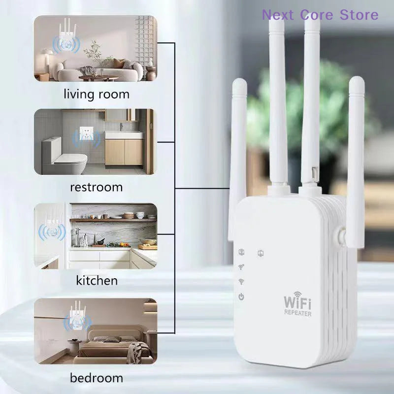 300Mbps Dual Band WiFi Repeater – 5G/2.4G Range Extender WiFi Range Extender HIP