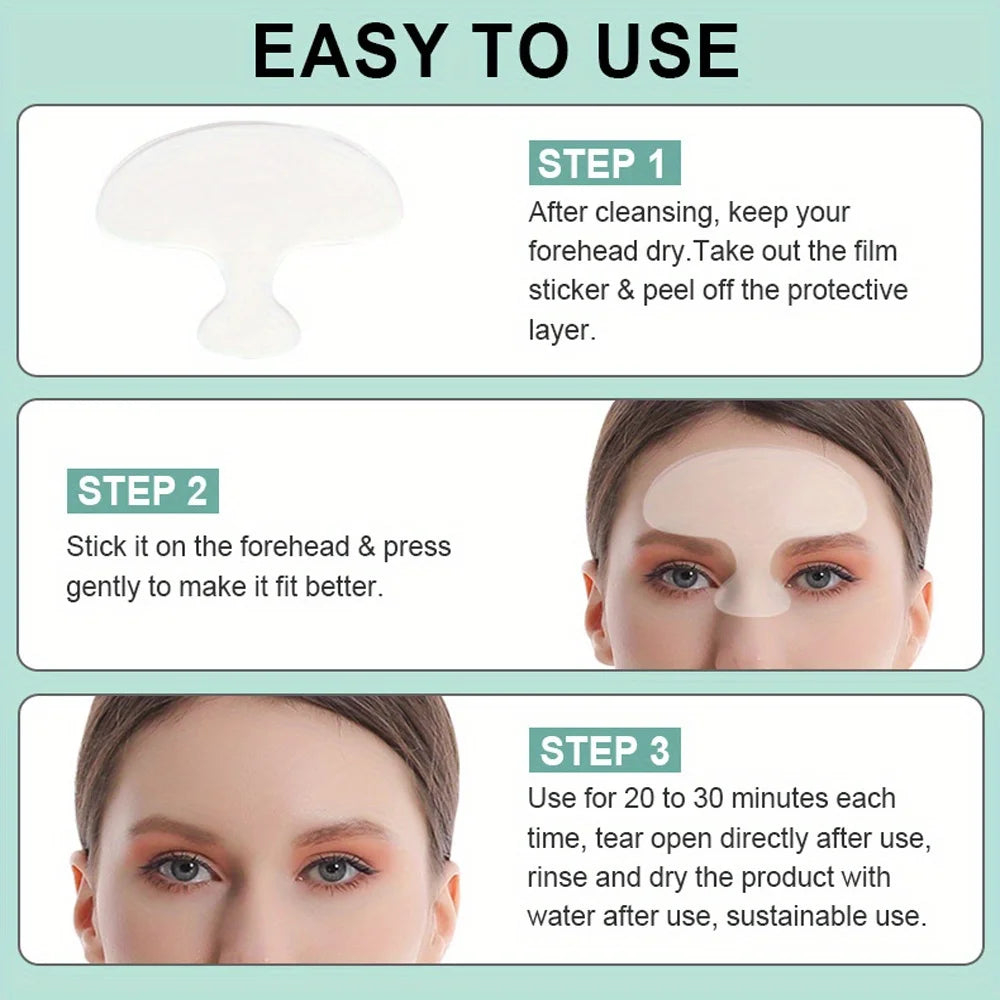 Reusable Silicone Anti-Wrinkle Face Patches – Forehead & Eye Anti-Wrinkle Face Patches HIP