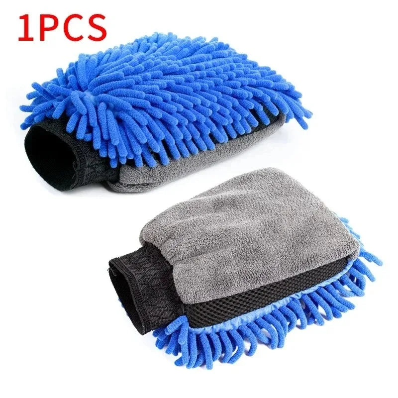 Microfiber Chenille Car Wash Mitt – Double-Sided Glove Car Wash Mitt HIP